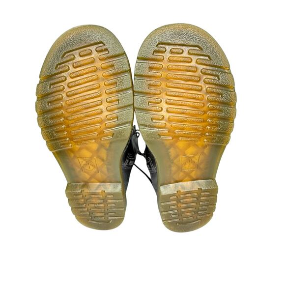 DR. MARTENS Jr. 1460 Black Softy Leather Lace Up & Side Zip Classic Iconic Boots - Picture 5 of 13